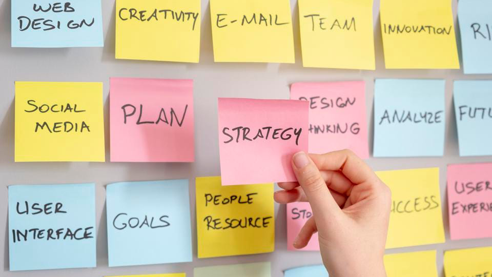 strategy post-it board
