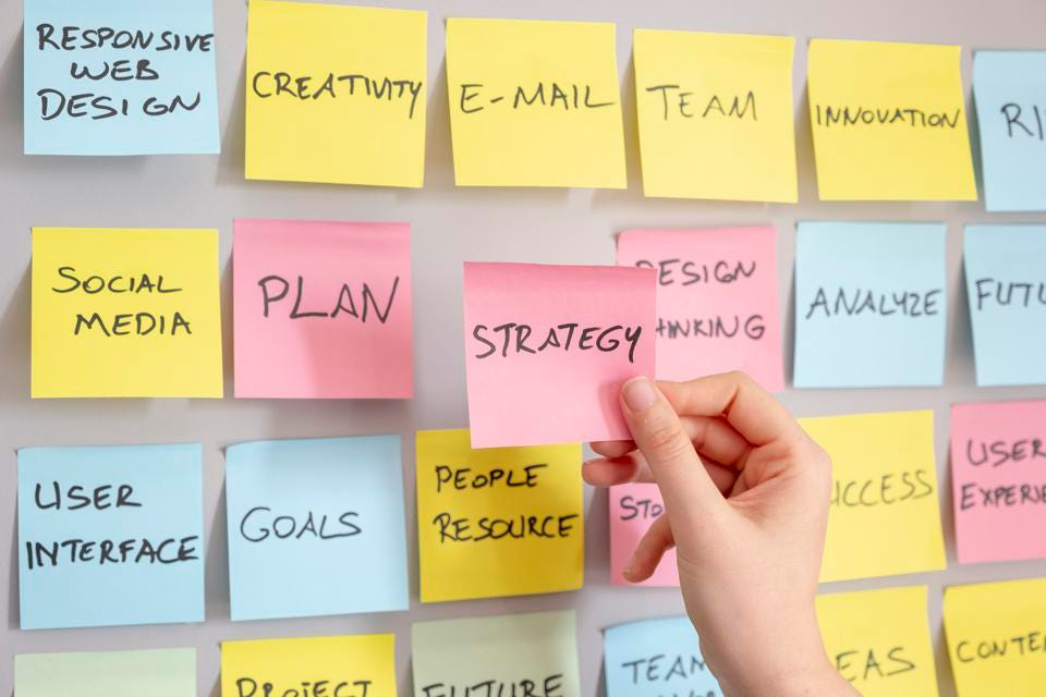 strategy post-it board